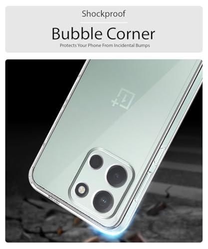 Image of WOW IMAGINE Transparent Back Cover Case for 1+ OnePlus Nord 6 5G | Raised Bumps for Full Device & Camera Protection Shockproof TPU Silicone Back Case Mobile Cover - Transparent
