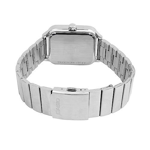 Casio Analog White Dial Men's Watch-MTP-M305D-7AVDF Stainless Steel, Silver Strap - Image 4