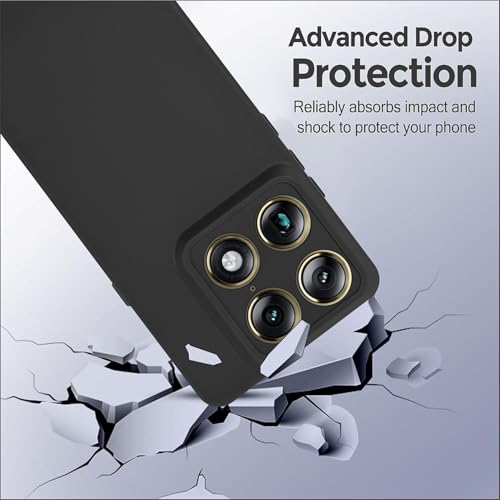 Image of SBMS Silicone Back Cover Case for Motorola Signature | Soft Micro-Fibre Lining Inside | Camera Protection Bump | Shockproof Back Cover Case for Moto Signature (Candy Cloth Black)