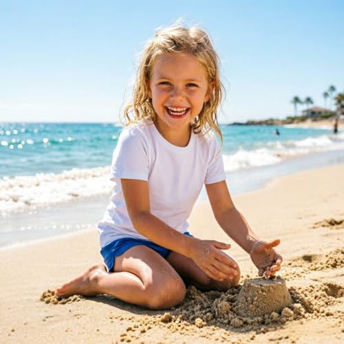 Image of Girls /Kids /Toddlers Crew Neck Cotton T-Shirts Short Sleeve Summer Basic Tops(Age 2-12Y)