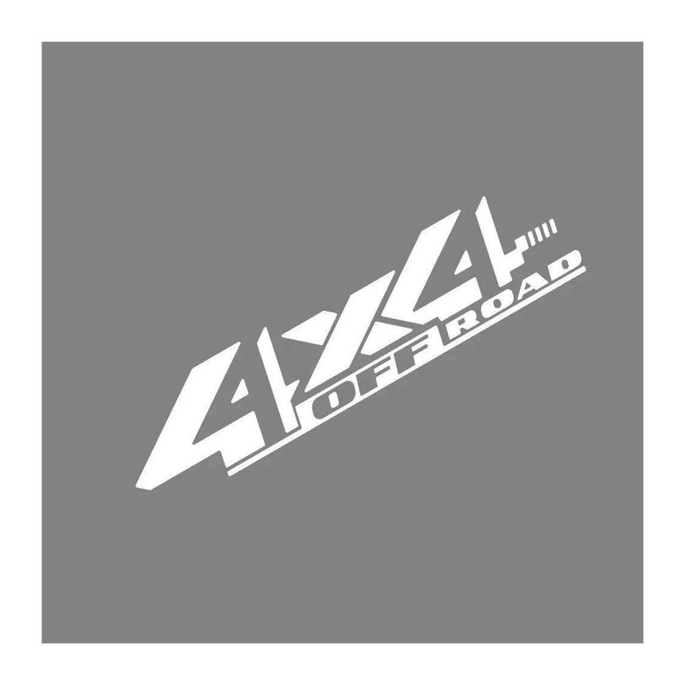 Car 4x4 Off Road Sticker Pickup Truck Vinyl Decor Decal(Glossy White,2 Pieces)