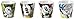 Disney - PWM83/4P - Lot de 4 Petits Verres à café Motif Mickey et Minnie