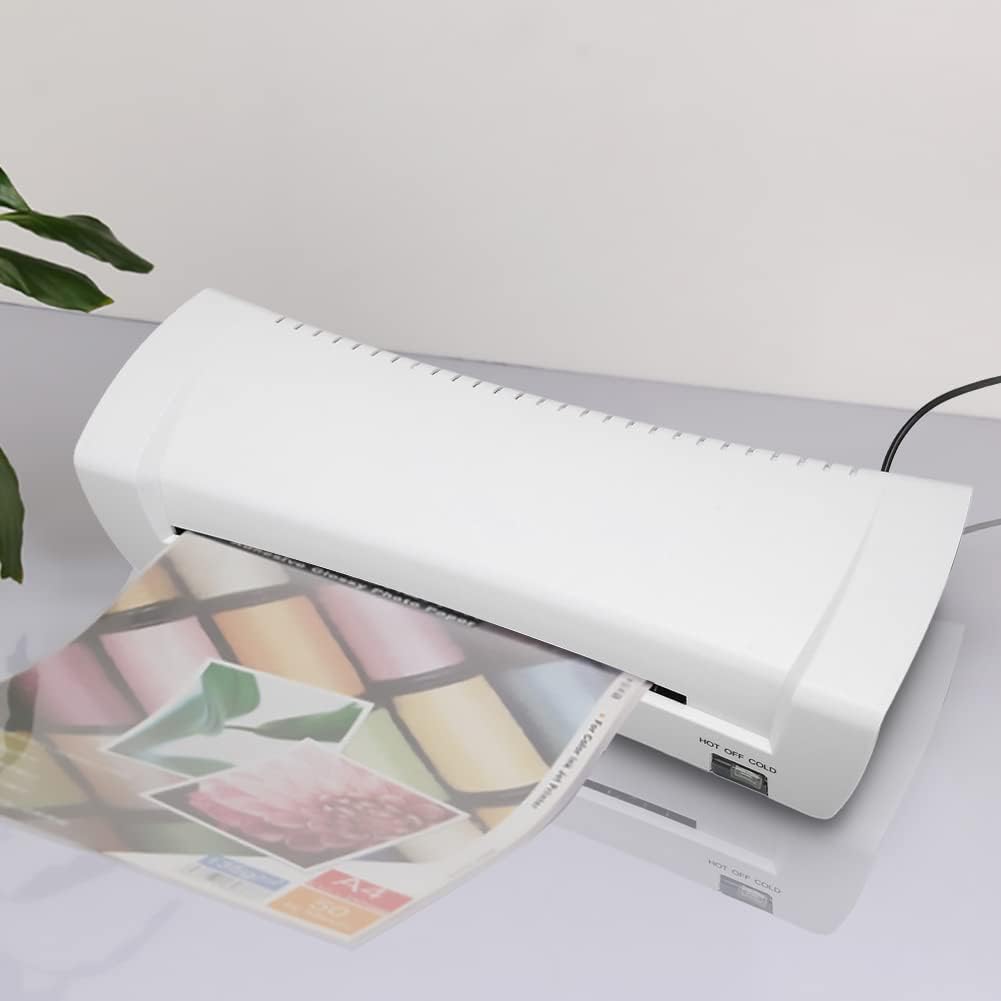 Laminator Machine, 260W ABS Anti Jam Technology Portable 9 Inches Hot Cold Laminating Machine Laminator, Warms Up in 3 Minutes Quiet 2 Roll System Thermal Laminator, for Family
