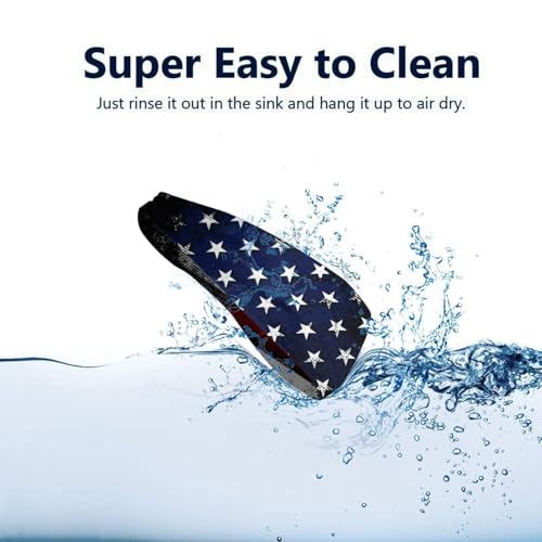 Image of American Flag Sports Headband Moisture Wicking Sweatband for Men Women Running Hiking Cycling Yoga Fitness Workout