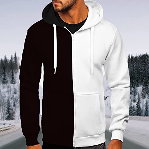 Muscularfit Oversized Sweatshirts for Men Loose Fit Long Sleeve Color Block Drawstring Pullover Hoodies Crewneck Causal Shirt2