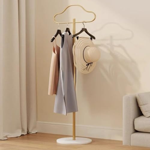 GNYVZXPLQ Rotary Umbrella Drying Rack, Freestanding Coat Rack Cloud Shape Design With Marble Base Metal Garment Rack Multicolor 32x175cm (13x69 Inch)(Gold)
