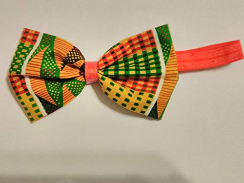 African Hair bow, Kente cloth bow, Black History Month, fabric hair bow, Kente bow