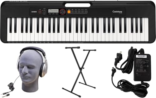 Casio Casiotone CT-S200BK 61-Key Portable Keyboard- Black Bundle with Stand, Headphones, AC Adapter...