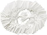ZUFECY 200 Pcs White Price Tags with String 1.38x0.87in Jewelry Clothing