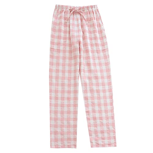 LIUYUYOUGO Pyjama Hosen Damen,Karierte Pyjamahose Für Damen, Lässig,...