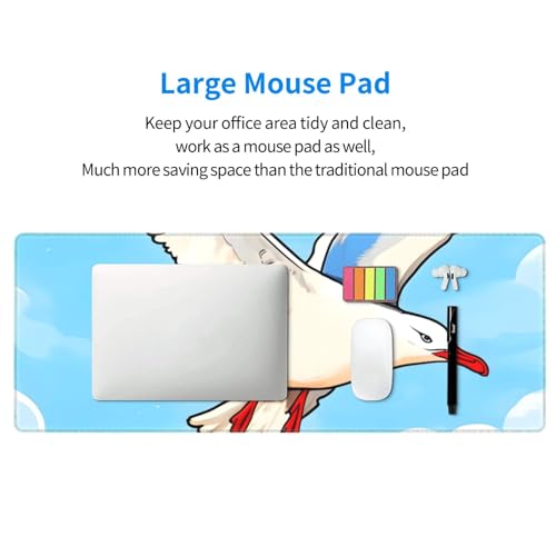 Tapis de clavier 80x30 cm Flying Seagulls avec base caoutchouc - 7