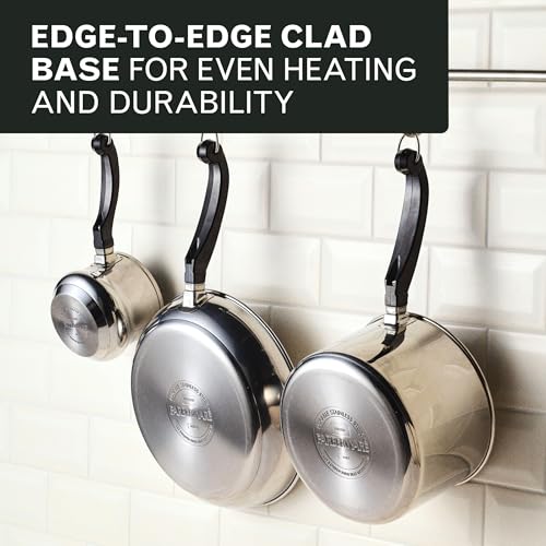 Image of Farberware Classic Series Stainless Steel Pots and Pans with Baking Sheet Pan, Cooking Tools, and Lids, Induction Ready, Dishwasher Safe, 10 Piece Cookware Set, Metal Utensil Safe - Stainless Steel
