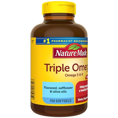Nature Made APM-119 Triple Omega 3 6 9, Flaxseed, Safflower, & Olive Oils, Healthy Heart Support, Fish Free Omega 3 Supplement thumb #7