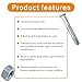 M8 Bolt and Nut Set Hex Screws with Pressed Bidirectional Lock Nuts Carbon Steel Zinc-Plated Suitable for Small Trolley Casters Industrial DIY Lawn Mower 8 Sets
