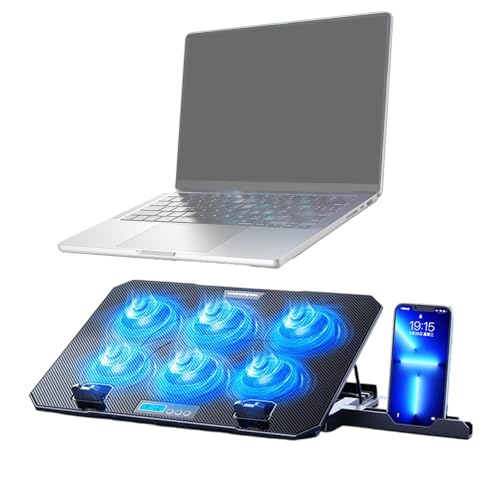 Ventilador silencioso para laptop con 6 ventiladores y luz LED miniatura 3