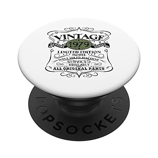 Vintage 1979 - Regalo de cumpleaños para hombre y mujer, diseño original PopSockets PopGrip Intercambiable
