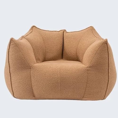 Sillón puff comprimido con reposabrazos y diseño moderno sin marco para sala de estar