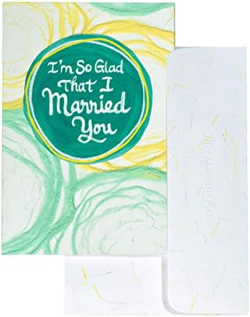 Blue Mountain Arts Greeting Card “I’M So Glad That I Married You”—Handmade Paper Card Is Perfect For Birthday, Christmas, Anniversary, Or Just To Say “I Love You” For Him Or Her