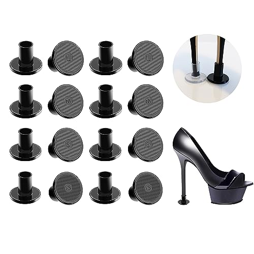 Image of Heel Protectors Heel Caps for High Heels Boot Heel Replacement for Women Walking on Grass Non-Slip Heel Covers