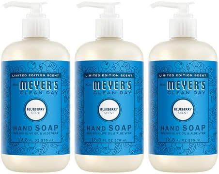Mrs. MEYER'S CLEAN DAY Hand Soap, Blueberry Scent, 12.5 Fl Oz Bot...