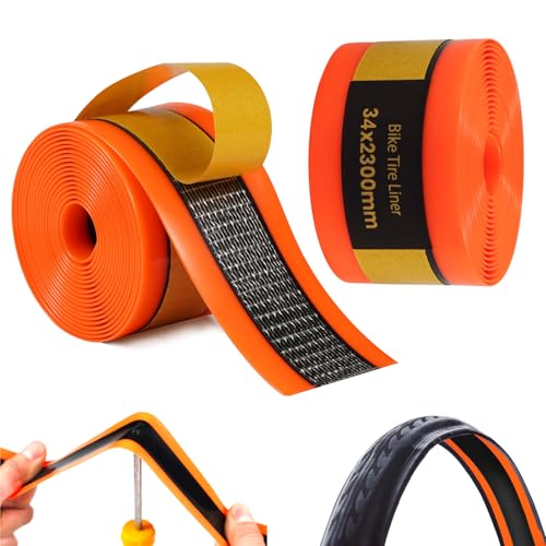 Fahrradreifen Liner,2 Rollen 34mm*2300mm Fahrradreifen Einlage,Fahrrad Reifen Schlauch Protector,Fahrrad Reifen Pannenschutz,Pannenschutzband Fahrrad Für Outdoor Radsport,Mountainbike,Rennräder