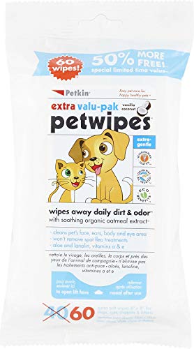 Petkin PetWipes Valu-Pak 60 count