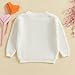 Mommy and Me Sweater Matching Family Outfit Long Sleeve Knit Sweater Pullover Mom and Baby Clothes (Baby, 0-3 Months, Cream White)