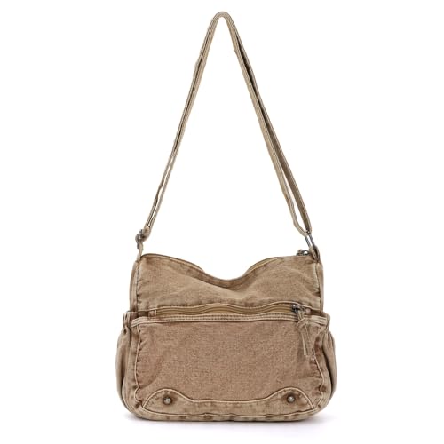 Imagen de Syrads Mujer Denim Bolso de Hombro de Mezclilla Estilo Casual Ligero de Tote Casual Bolsos