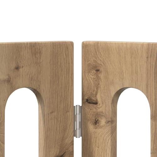 Valla plegable para mascotas en madera de roble Artisan de alta resistencia 6