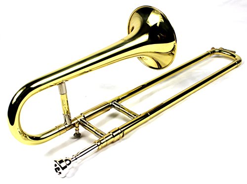 Diginex MOZ-GP-101 Brand New Bb Mini Trombone W/Case And Mouthpiece- Gold Lacquer Finish thumb #2