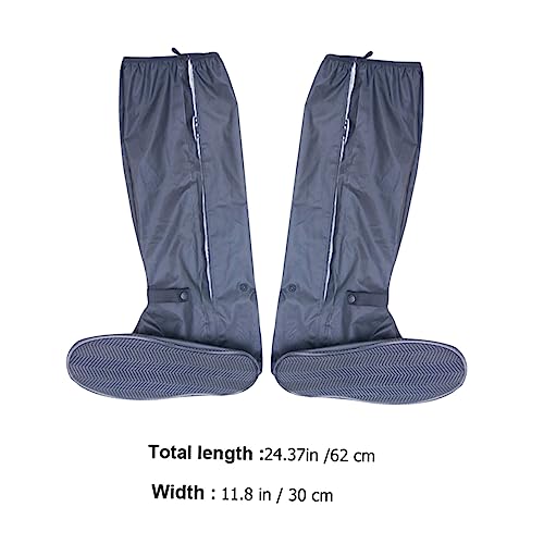 Cubrezapatos impermeables hasta la rodilla, resistentes al desgaste y antideslizantes, para ciclismo y actividades al aire libre miniatura 2