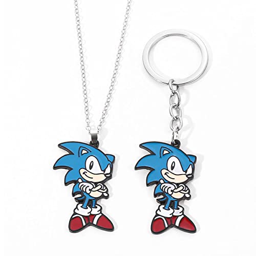 Cute Cartoon Llavero Sonic 2 pcs Sonic Llavero Cute Cartoon Dolls Model Pendant Mini Lindo Sonic...