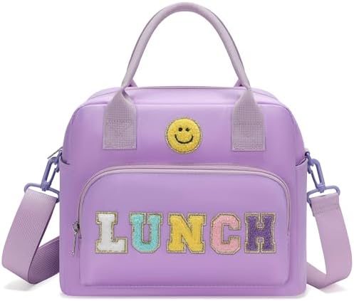 RLGPBON Cute Insulated Lunch Bags for Women and Teen Girls, Lunch Tote Bags Reusable Lunch Box, Large Capacity Cooler Tote Bag for Work Picnic or Travel(11L)