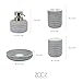 ZCCZ Black and White Bathroom Accessories Set, 4 Pieces - Toothbrush Holder, Soap Dispenser, Vanity Tray, Tumbler - Countertop Organizer for Bathroom Decor - Modern Accessory Set for Home and Office