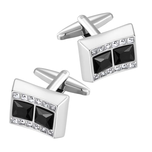 Image of Cufflinks for Men Classic Wedding Business Shirt Cuff Links Set Gifts with Box