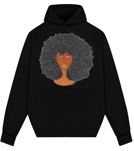 Afro Black Pullover Hoodie For Afro Peoples Tribute