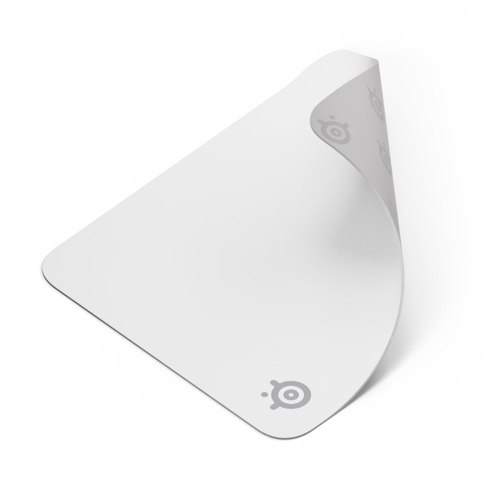 SteelSeries QcK Medium Gaming Mat - White - Non-Slip Base - Top Tracking and Stability - Optimized for Sensors - 320mm x 270mm - FPS, MOBA, RTS, MMO