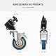 NEEWER Professionelles Lenkrollen Set, 3er Pack Stativrollen, rutschfeste 360° drehbare Gummiräder, langlebige Eisenkonstruktion, Fußbremssperre, nur für Heavy Duty Lichtstativ mit 22mm Beinen, ST001