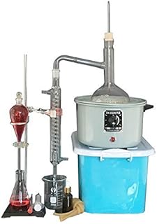 New 1000ml 23pcs Lab Distillation Apparatus Essential Oil Pure Water Distiller Glassware Kits w/Thermostat Electric Heater Storage Box