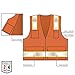 Ergodyne Unisex Two-tone Class 2 Two Tone Surveyors Vest, Orange, Small-Medium US