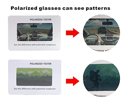 4 PCS Polarized Glasses Test Card,Polarization Sunglasses Tester, Polarized Glasses Check Paper Accessories3