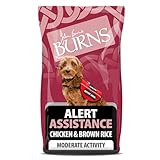 Burns Pet Nutrition Hypoallergenic Complete Dry Dog Food Adult and Senior Dog Alert Chicken and Brown Rice 12 kg