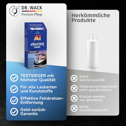 DR. WACK A1 Kratzer Polish 50 ml inkl. Mikrofasertuch - Kratzer-Entferner für Autos - Polierpaste...