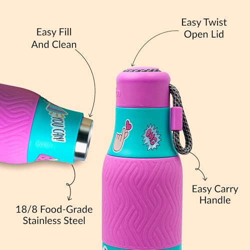 Image of Rabitat ZAPPY Insulated Water Bottle for School Kids 700ml | Steel Water Bottle for Kids | Kids Water Bottle | 1+1 Year Brand Warranty | Hot & Cold Upto 18 Hours | Aqua Star