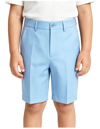 Image of Boy Shorts Kids Stretch School Uniform Clothes Flat Front Dress Casual Shorts with Pockets for Summer