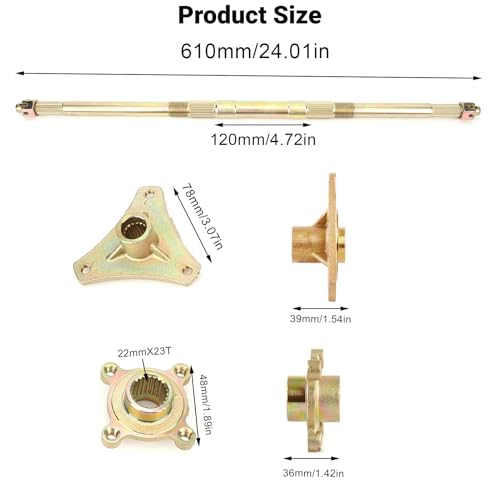 Image of Rear Axle Assembly Kit, Rear Axle Sprocket, Steel Replacement ATV to with Sprocket Hub Flange, for ATV