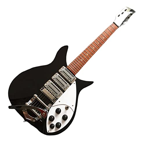 AMINIY Guitare électrique avec Pick-up Touche en Palissandre Col d’érable Noir 3 Choix Strings Guitare électrique (Color… - Les Beatles, Paul McCartney, John Lennon, RIngo Starr, George Harrison AMINIY Guitare électrique avec Pick-up Touche en Palissandre Col d'érable Noir 3 Choix Strings Guitare électrique (Color…