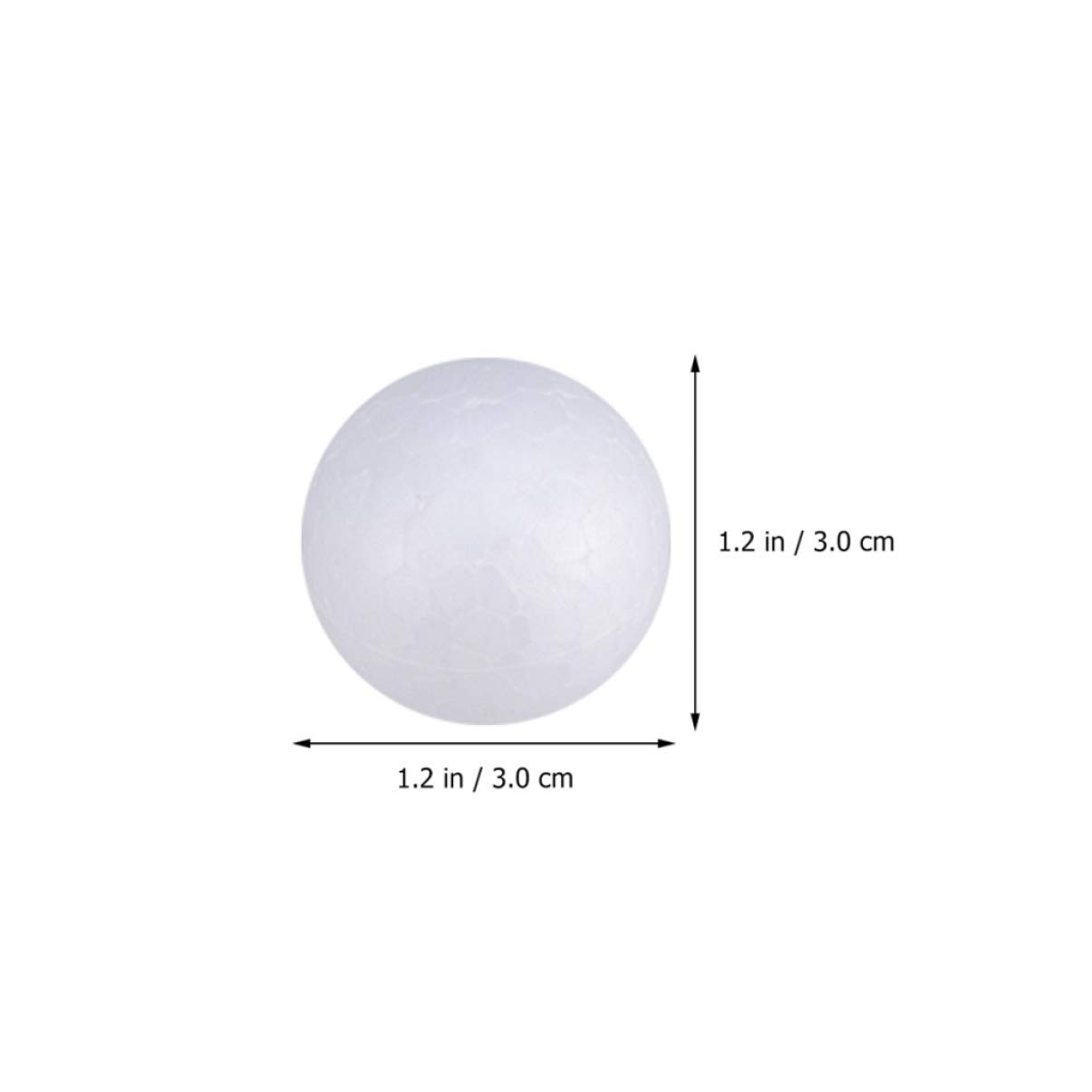 100 Boules De Mousse Blanche 4 Cm - Pour Décorations Noël, Mariage, Bricolage - Idéales Création Ornements Et Modélisation - 6