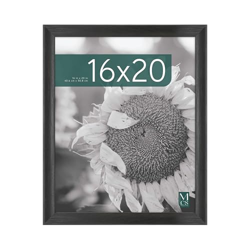 MCS Studio Gallery Classic 16x20 Poster Frame Black Woodgrain, Vertical & Horizontal Wall Hanging Large Picture Frame for Photos, Posters & Art Prints (1-Pack)