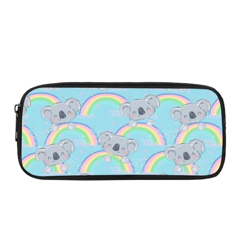 Image of Rainbow Koala Pencil Case for Men Women,Large Capacity Pencil Box for Boys Girls,Pencil Case Pouch with Zipper for School Work Travel